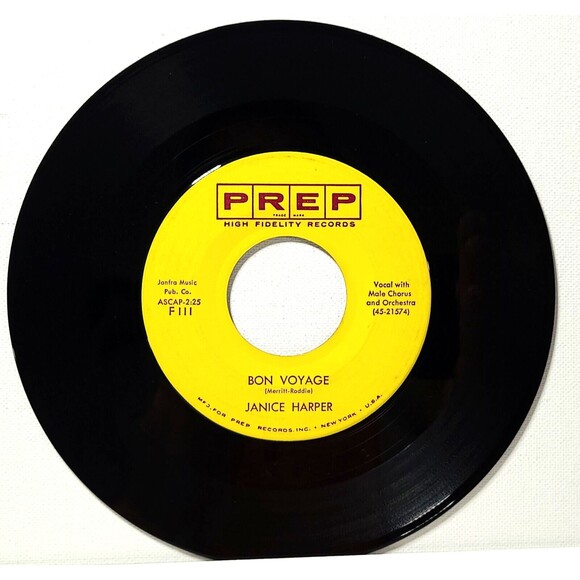 Janice Harper Tell Me That You Love Me Tonight / Bon Voyage 45 RPM Prep EX Pop - Picture 4 of 4